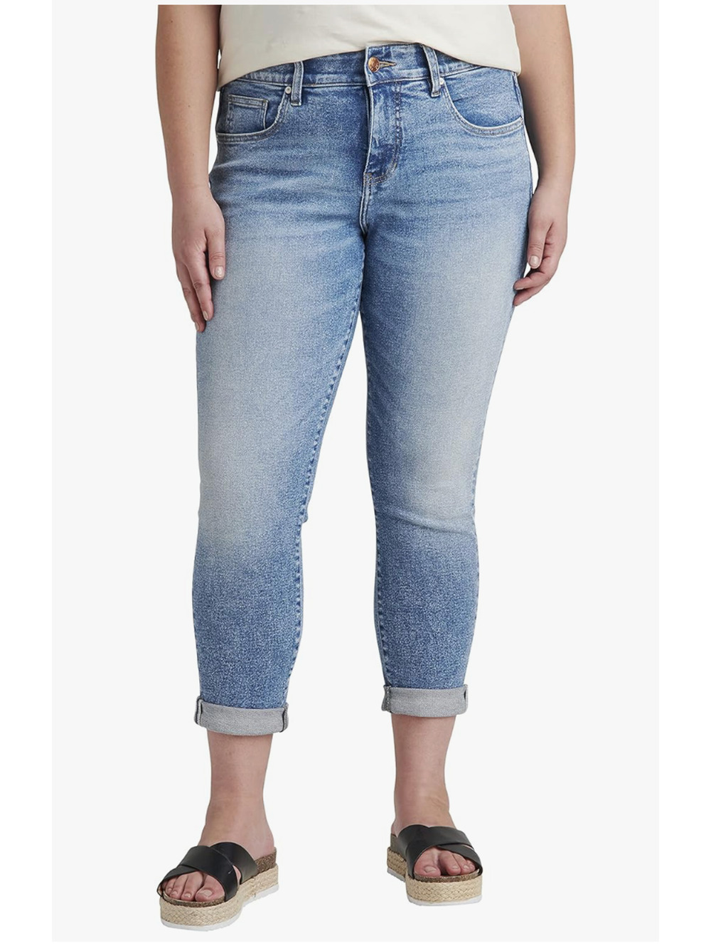 Jag Denim Mid Rise Carter Girlfriend Jeans Del Mar Wash Womens Plus Size 22W NWT